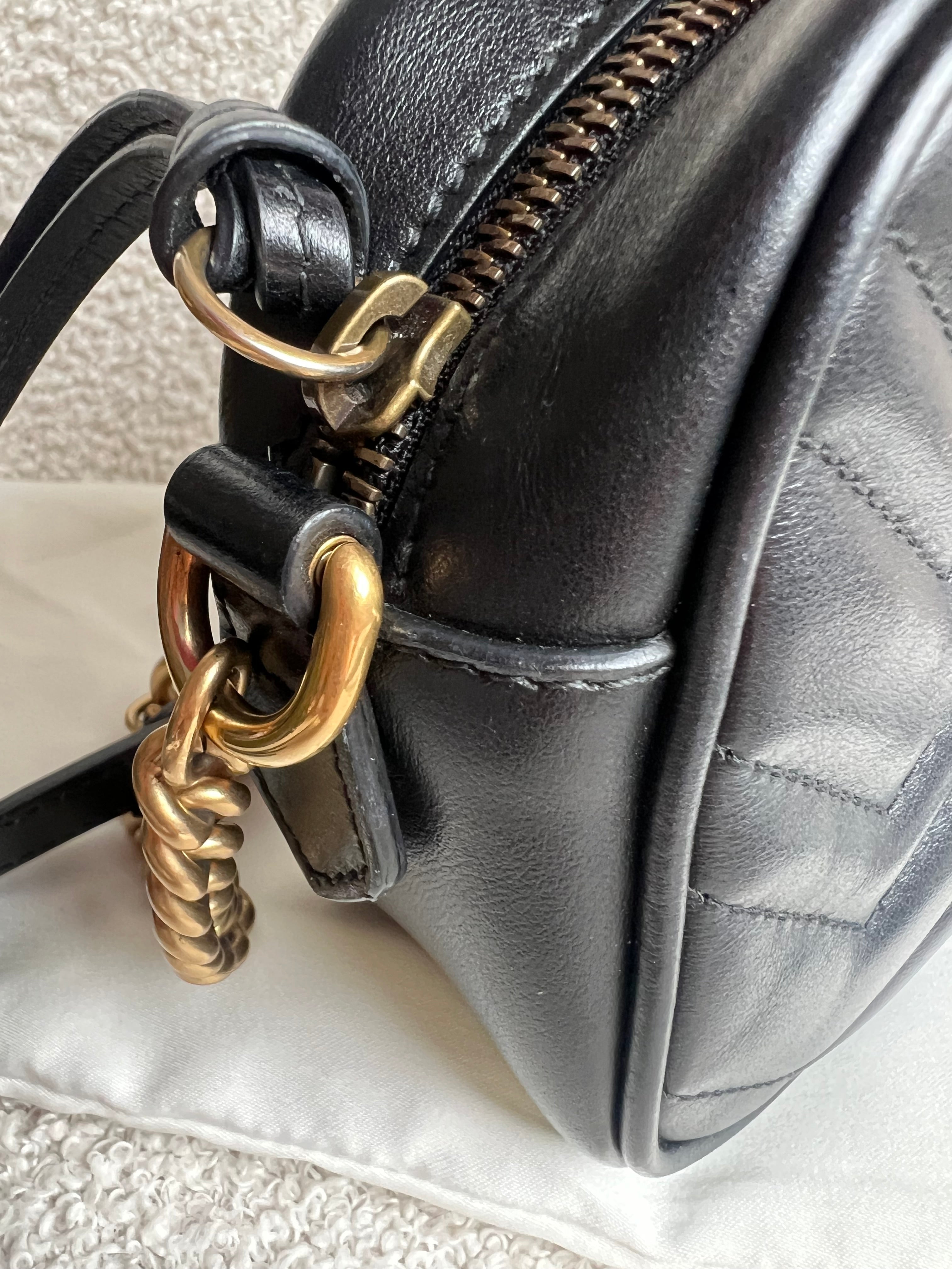 Gucci GG Black Marmont Mini Shoulder Bag (RRP £1,360)