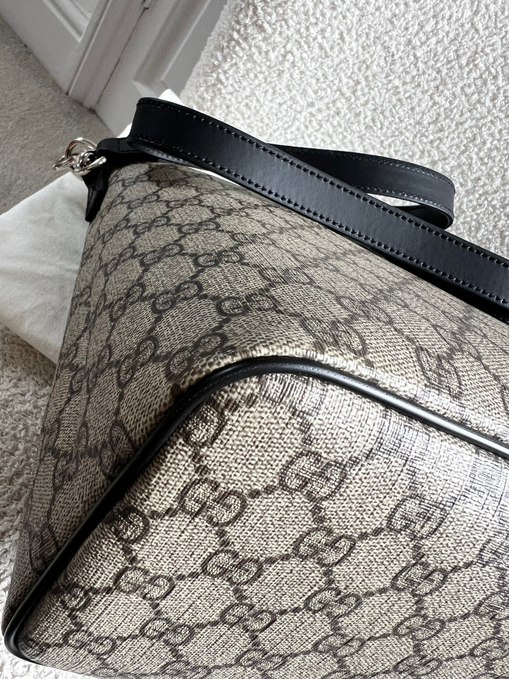 Gucci GG Supreme Coated Canvas Convertible Zip Tote