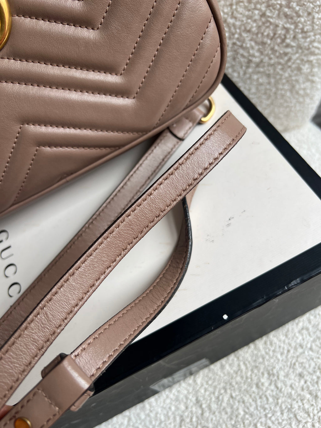 Gucci GG Marmont Dusty Pink Small Shoulder Bag (RRP £1440)