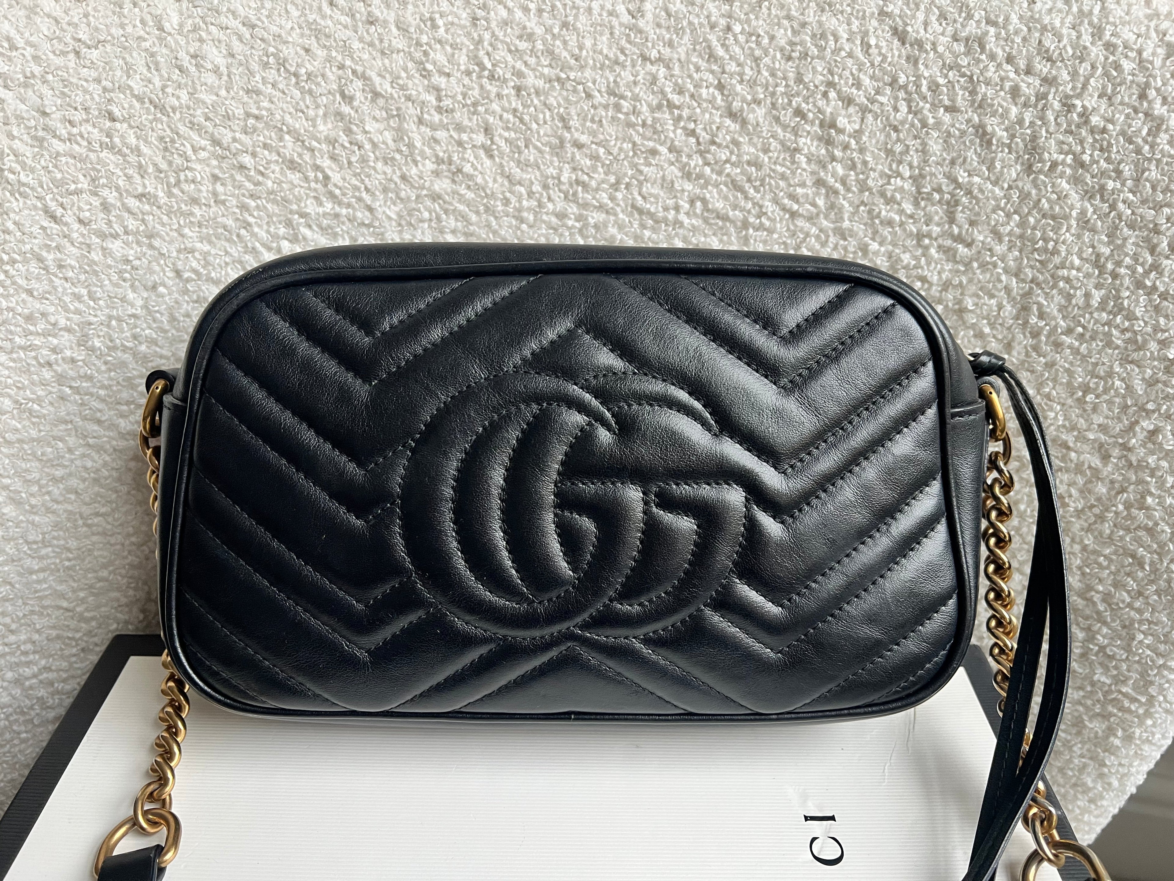 Gucci GG Black Marmont Small Shoulder Bag (RRP £1440)