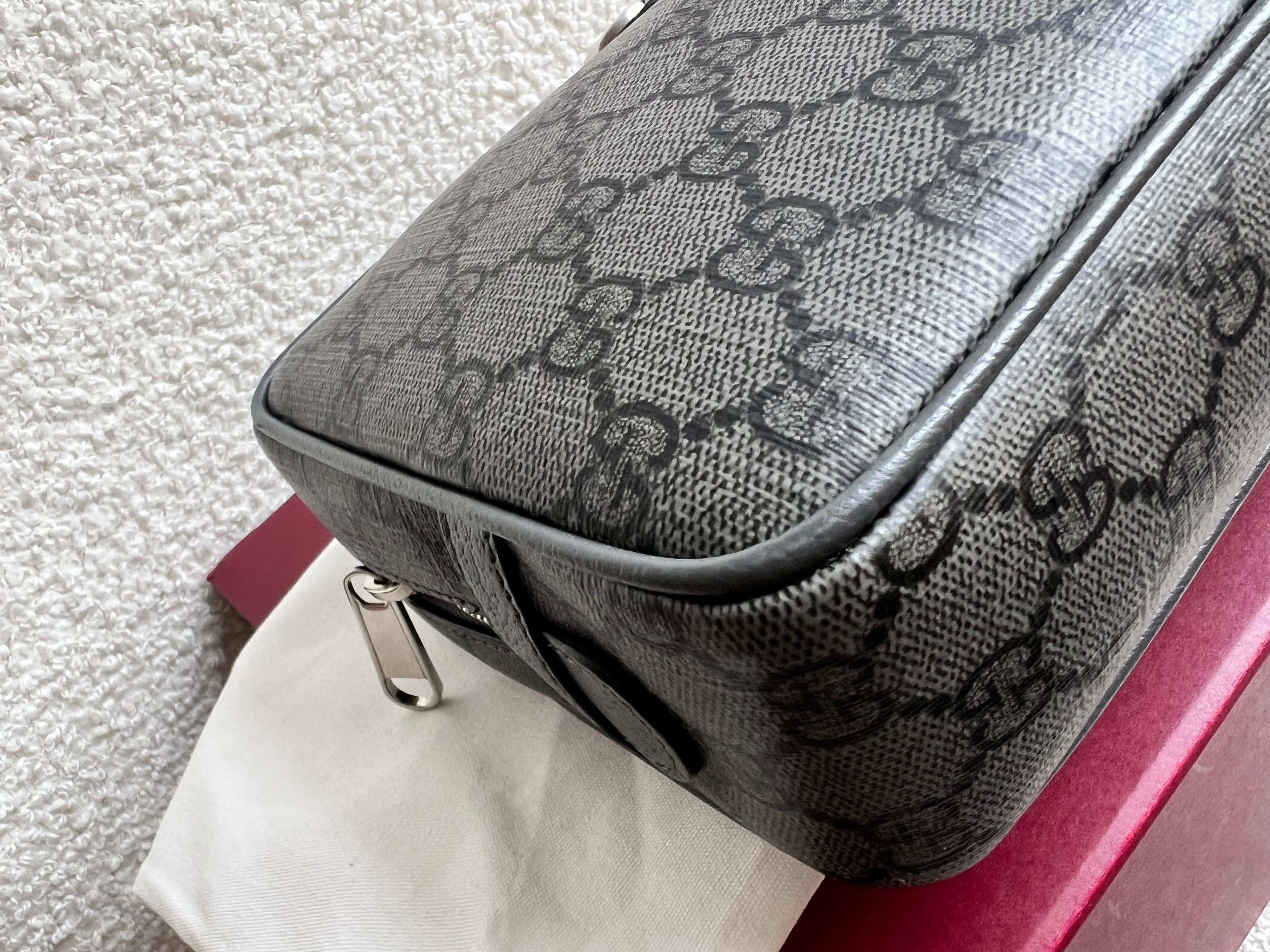Gucci Grey / Black Supreme Toiletries Bag (RRP £575)