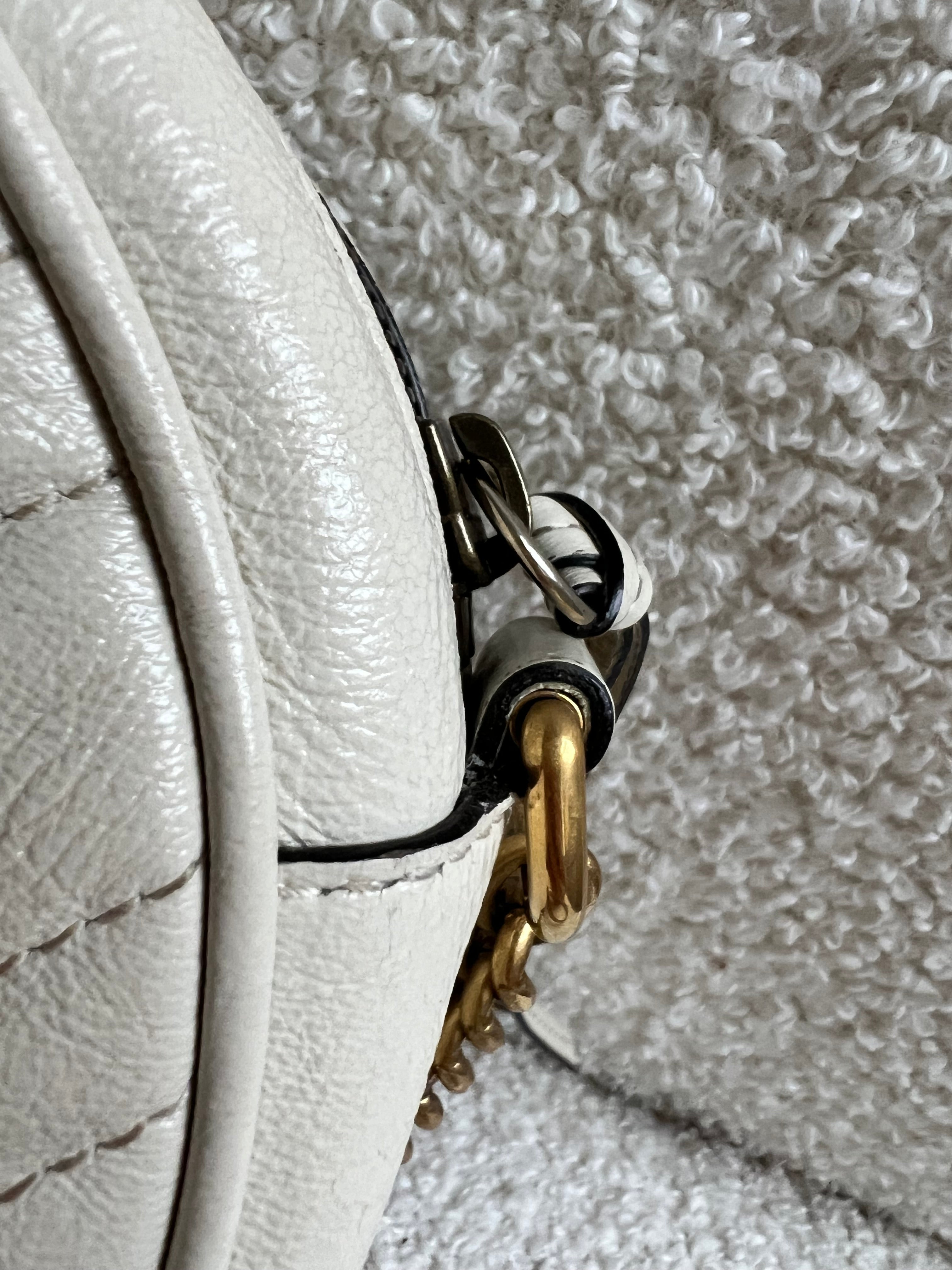 Gucci GG Round White Marmont Small Shoulder Bag (RRP £1,090)