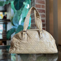 CHANEL Cloudy Bundle Beige Leather Bowler Bag