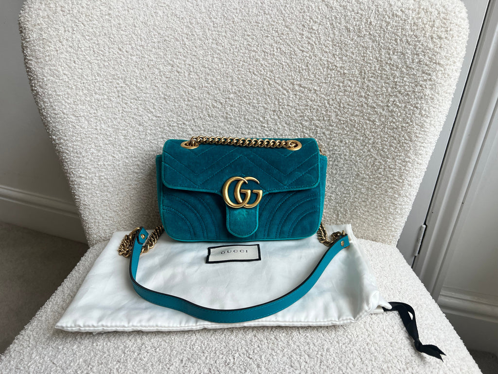 Gucci GG Mini Velvet Marmont Mini Shoulder Bag (RRP £1295)
