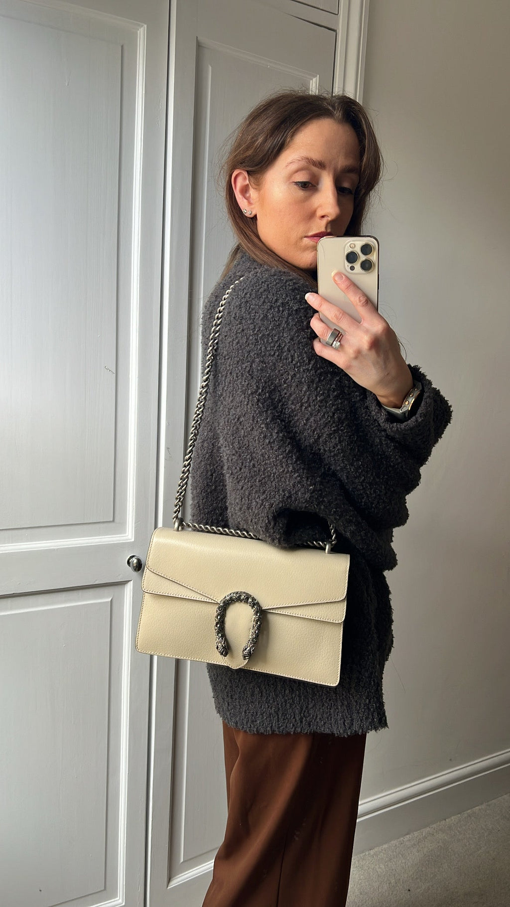 Gucci Dionysus GG White Small Shoulder Bag (RRP £2,670)