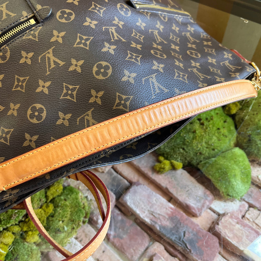LOUIS VUITTON Melie Brown Monogram Hobo Canvas