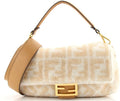 FENDI BAGUETTE NM ZUCCA MEDIUM SHEARLING BAG