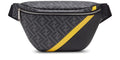 FENDI Black Yellow PVC Leather Waist Pouch