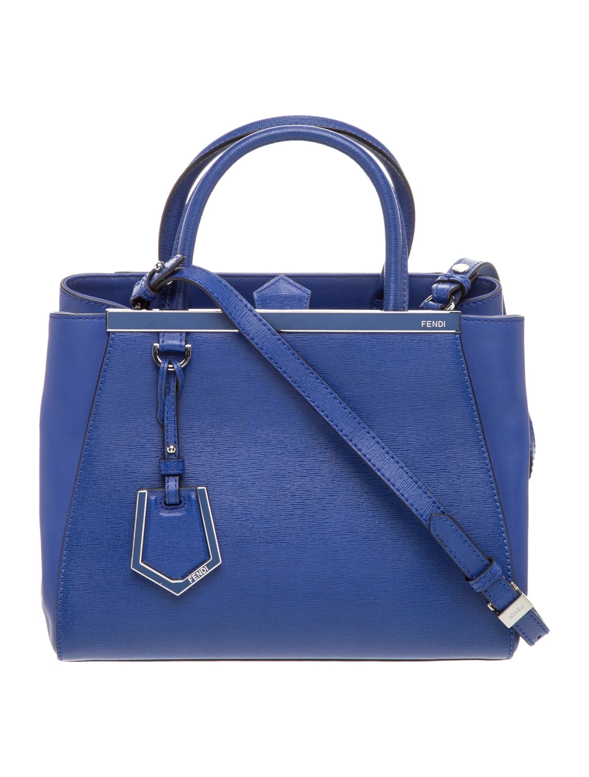 FENDI PETITE SAC 2JOURS ELITE SAFFIANO LEATHER TOTE BAG