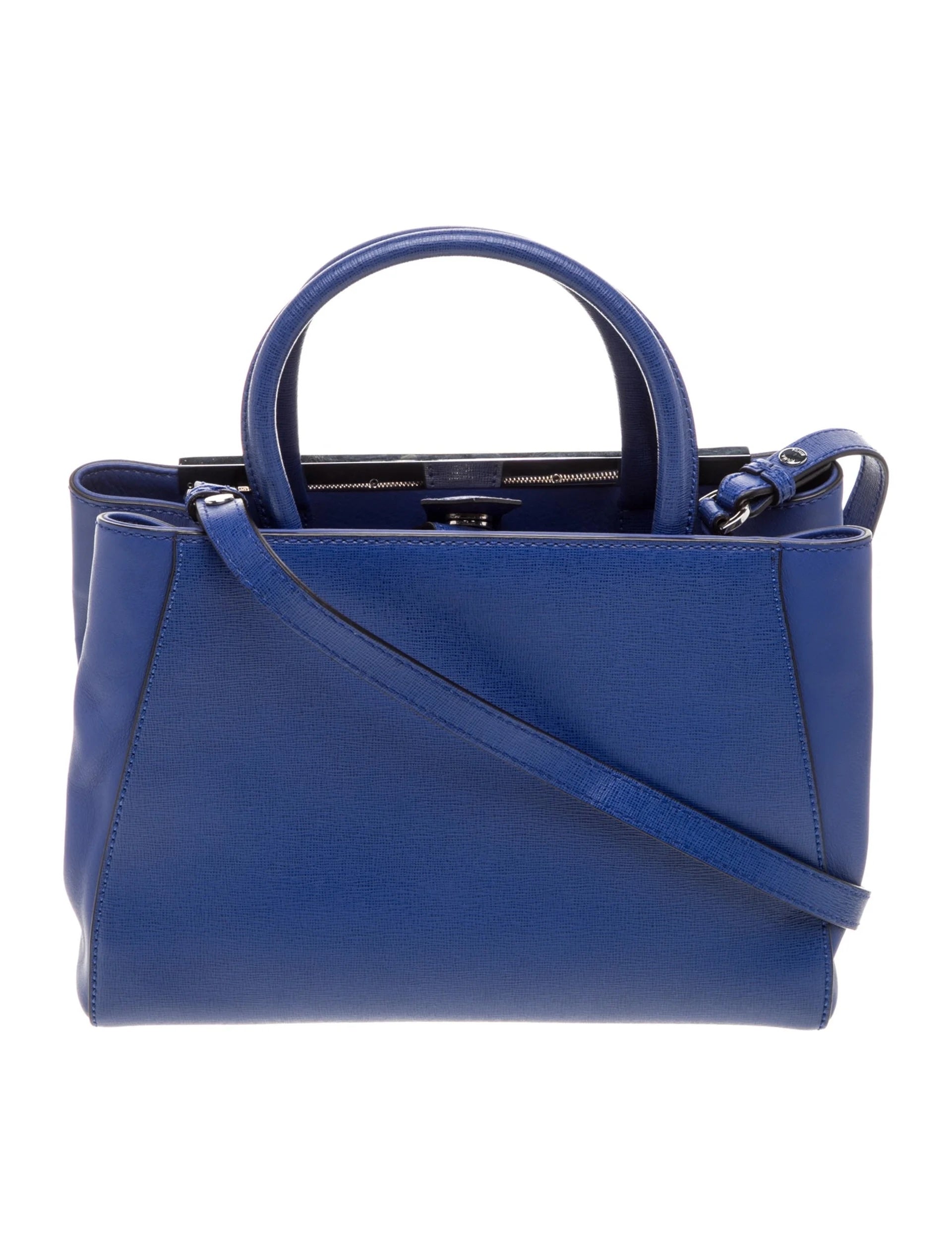 FENDI PETITE SAC 2JOURS ELITE SAFFIANO LEATHER TOTE BAG
