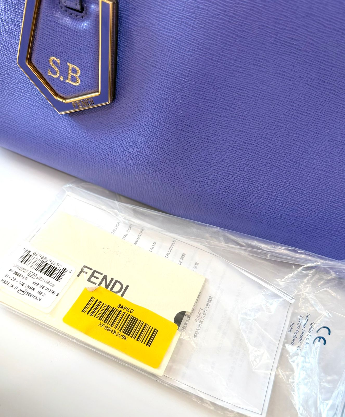 FENDI PETITE SAC 2JOURS ELITE SAFFIANO LEATHER TOTE BAG