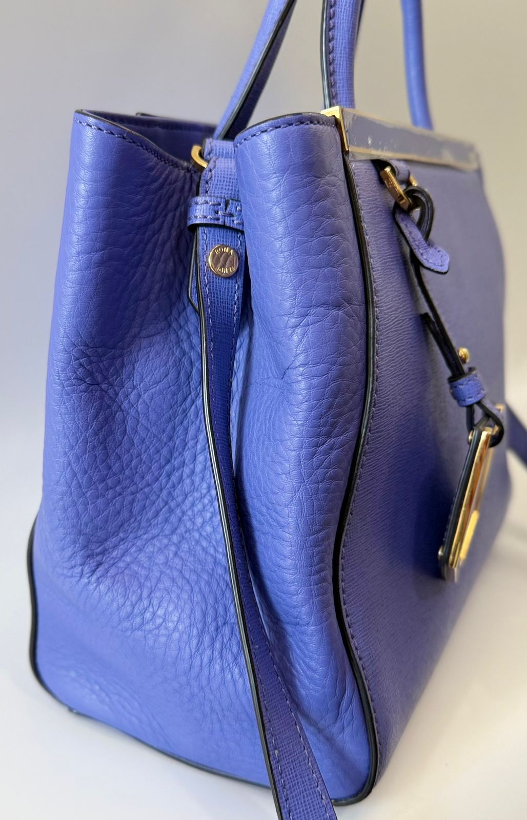 FENDI PETITE SAC 2JOURS ELITE SAFFIANO LEATHER TOTE BAG