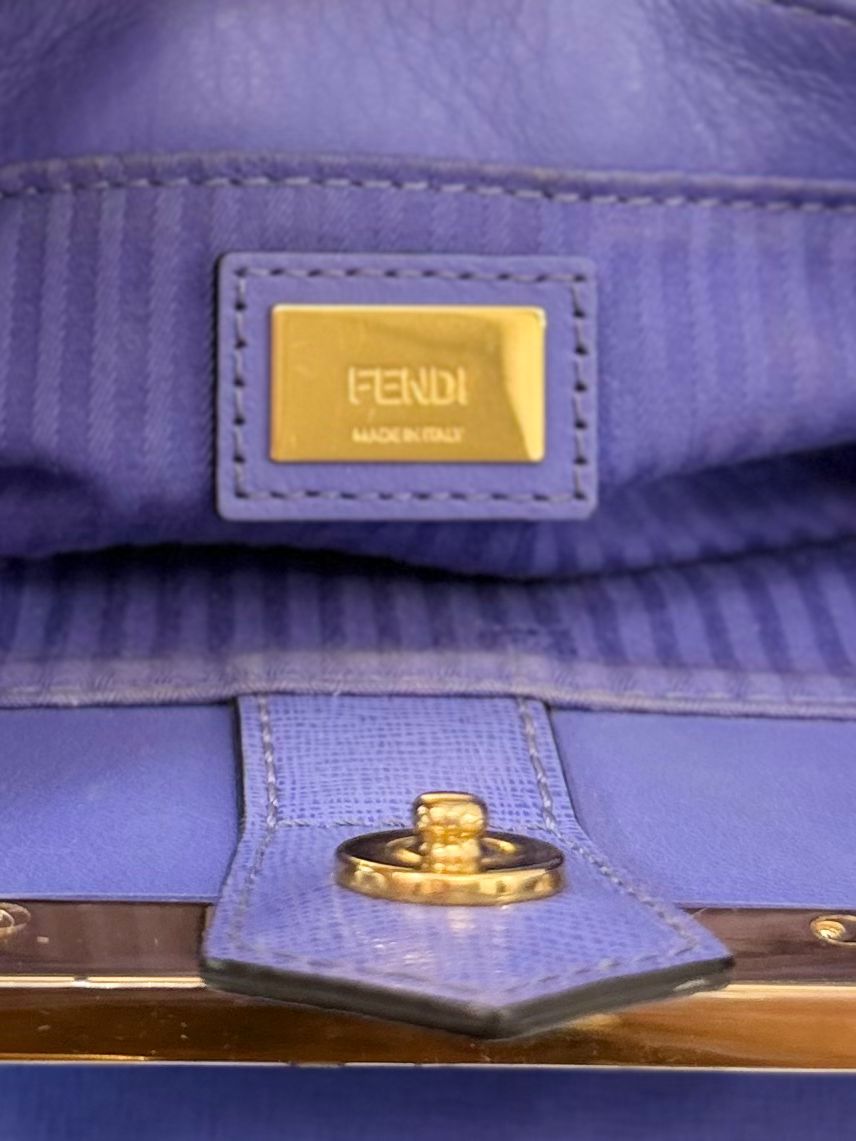 FENDI PETITE SAC 2JOURS ELITE SAFFIANO LEATHER TOTE BAG