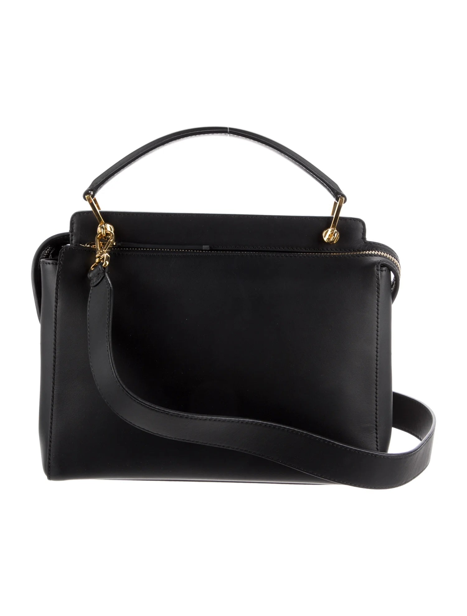 FENDI STUDDED DOTCOM TWO WAY LEATHER BAG