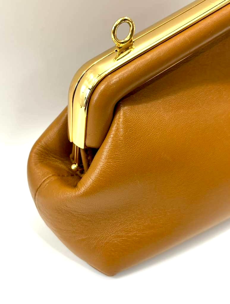 FENDI FENDI FIRST SMALL NAPPA LEATHER BAG IN CARAMELLO