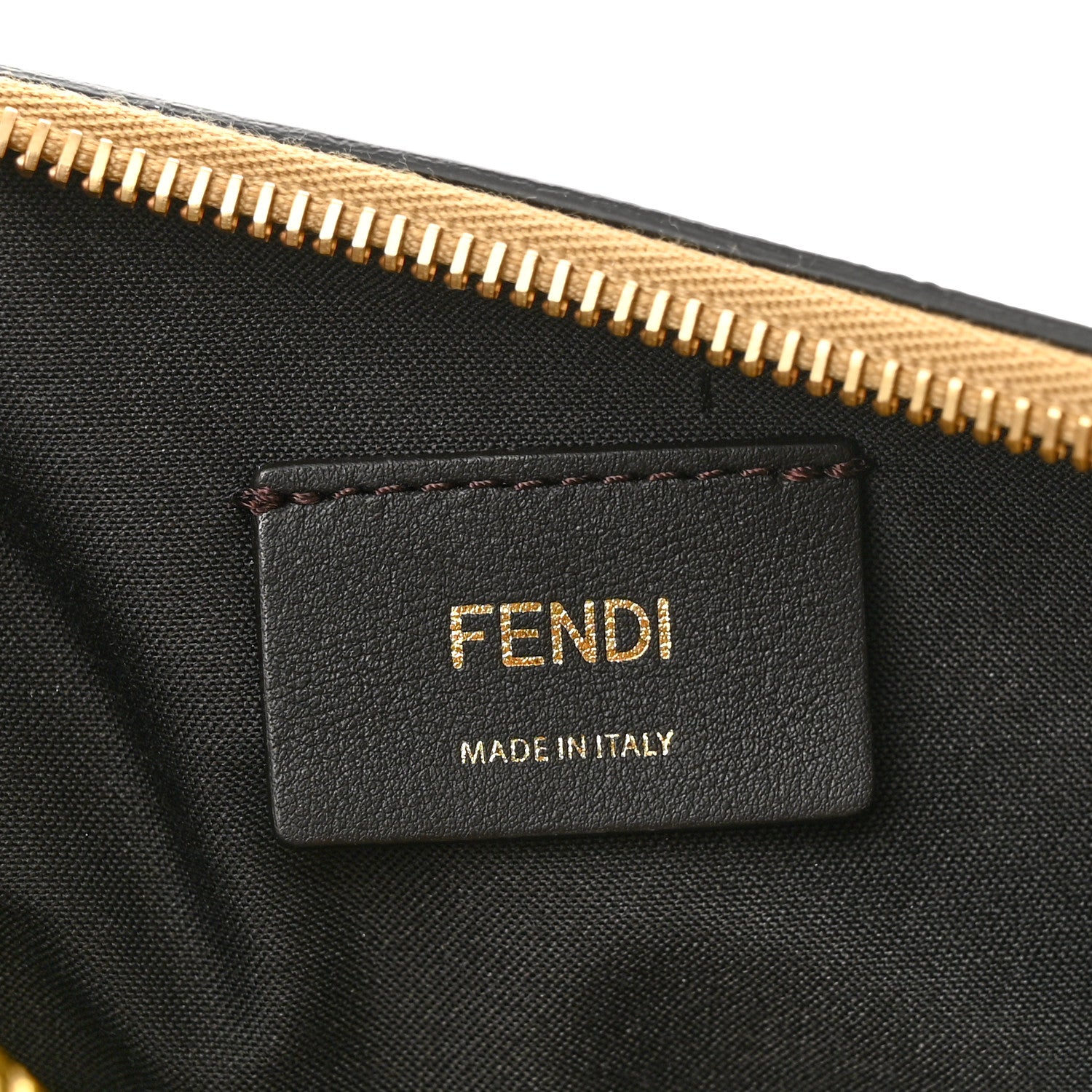 FENDI SMALL FENDIGRAPHY CALF GOLD HOBO BAG