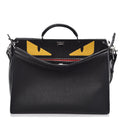 FENDI LARGE SELLERIA MONSTER PEEKABOO CALFSKIN LEATHER BAG