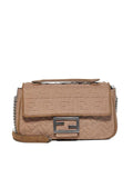 FENDI MIDI KNIT FF 1974 CHAIN BAGUETTE MEDIUM BAG