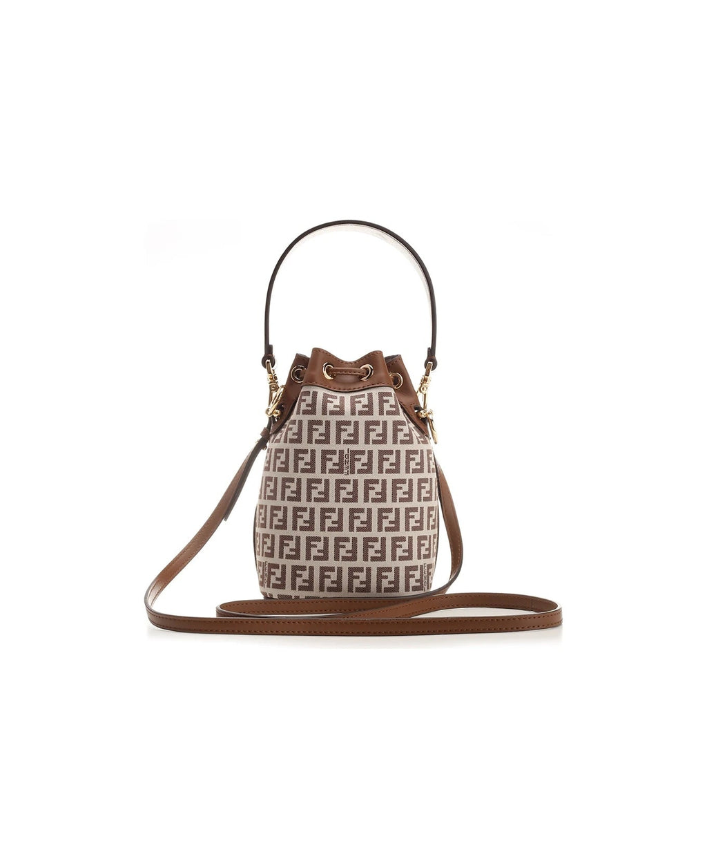 FENDI FF MINI MON TRÉSOR BUCKET BAG WITH SHOULDER STRAP