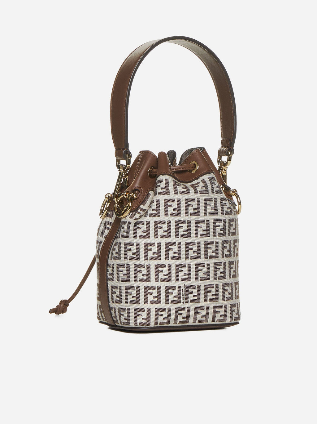 FENDI FF MINI MON TRÉSOR BUCKET BAG WITH SHOULDER STRAP