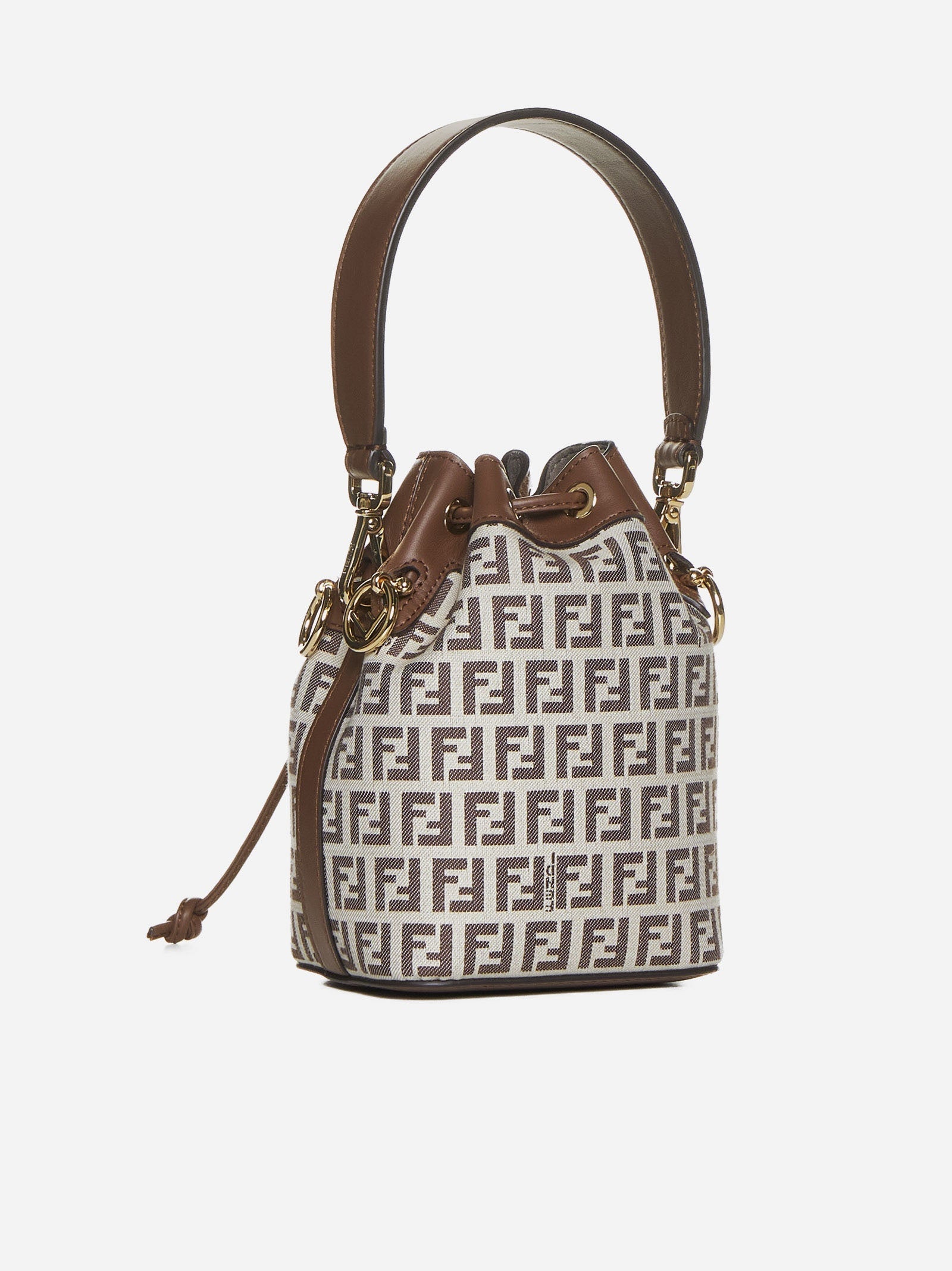 FENDI FF MINI MON TRÉSOR BUCKET BAG WITH SHOULDER STRAP