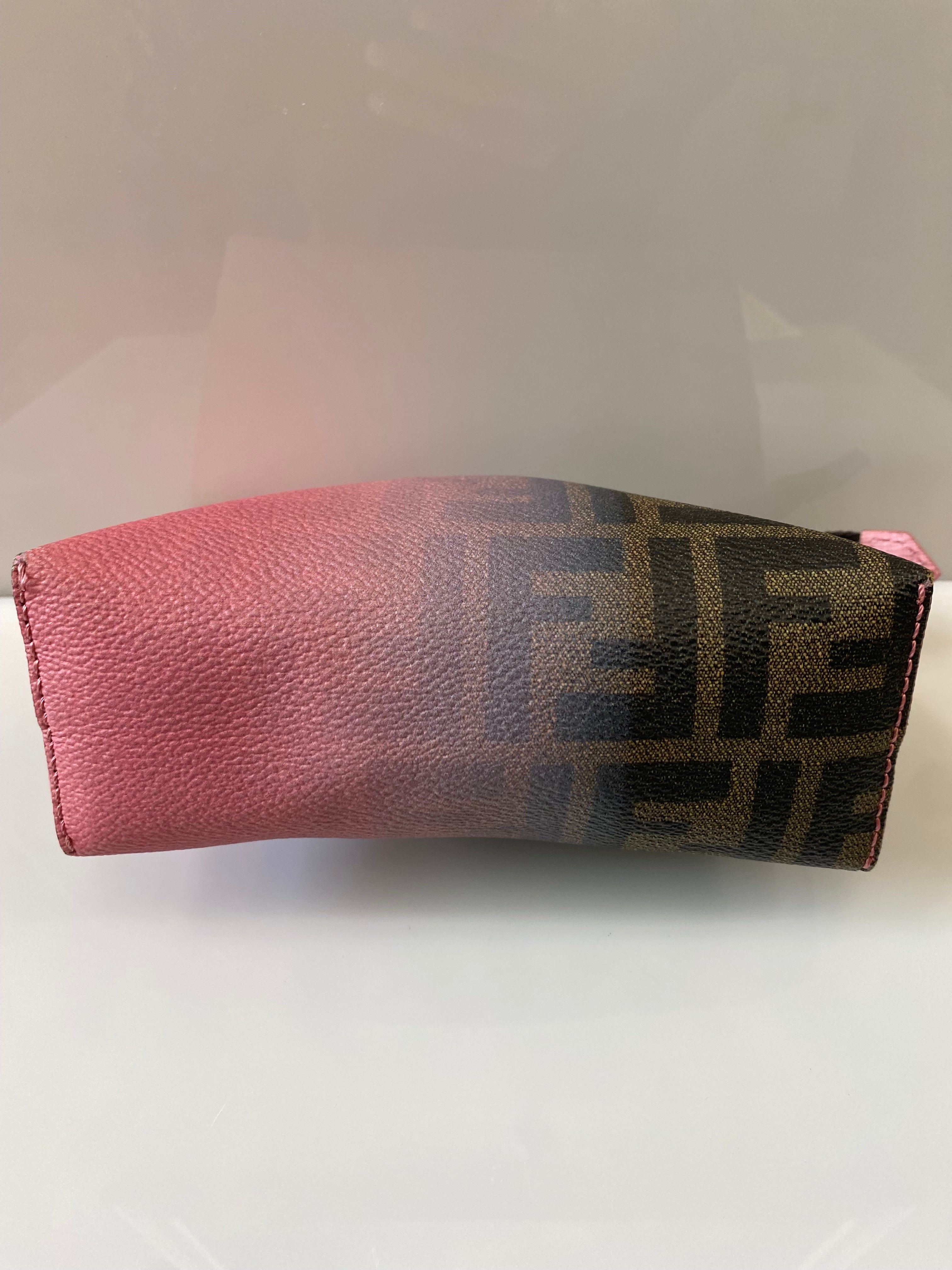 FENDI FF OMBRE ZUCCA SMALL COSMETIC CASE