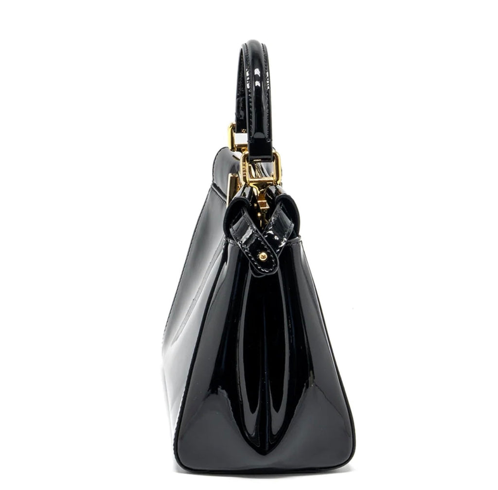 FENDI PATENT LEATHER PEEKABOO MINI TOTE BAG