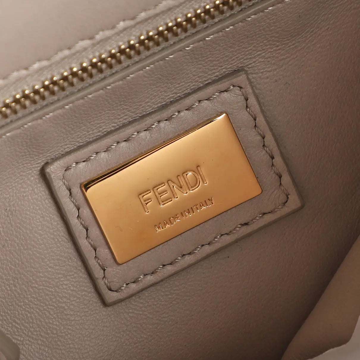 FENDI PEEKABOO CALFSKIN LEATHER SMALL HANDBAG