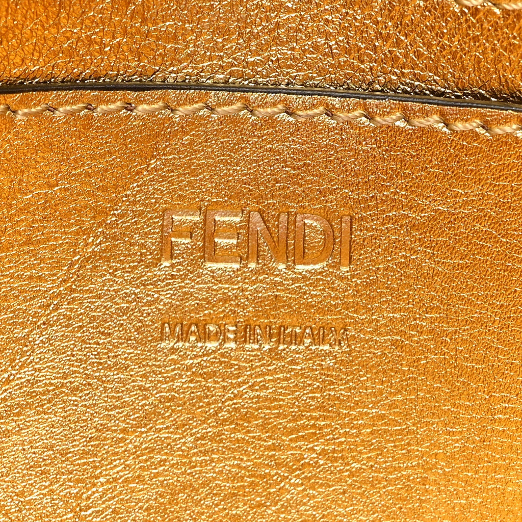 FENDI SATIN SEQUIN MINI BAGUETTE 1997 GOLD HANDBAG