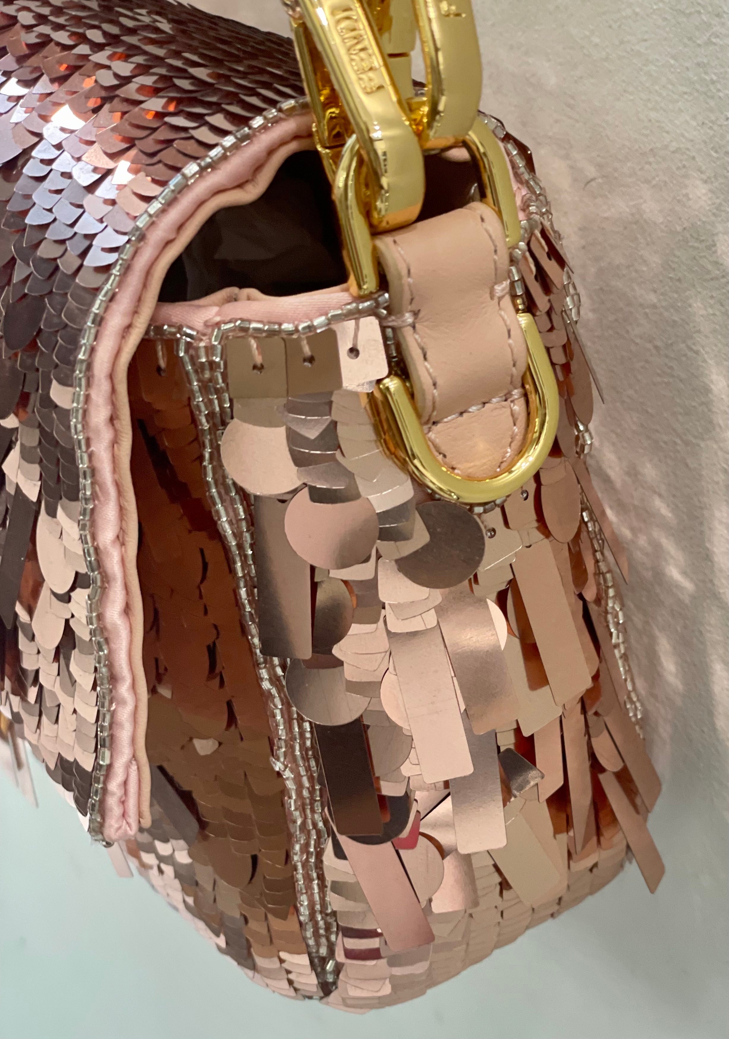 FENDI SEQUIN BAGUETTE SHOULDER BAG