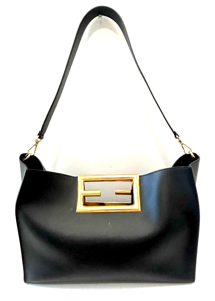 FENDI VITELO KING FENDI WAY CALFSKIN LEATHER LARGE TOTE BAG