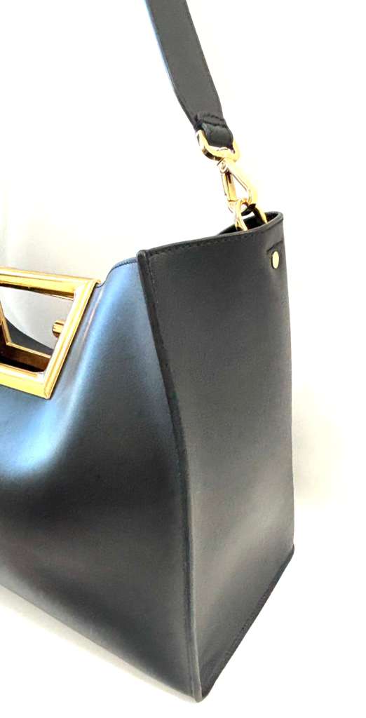 FENDI VITELO KING FENDI WAY CALFSKIN LEATHER LARGE TOTE BAG