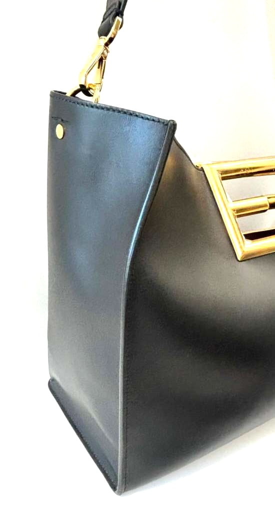 FENDI VITELO KING FENDI WAY CALFSKIN LEATHER LARGE TOTE BAG