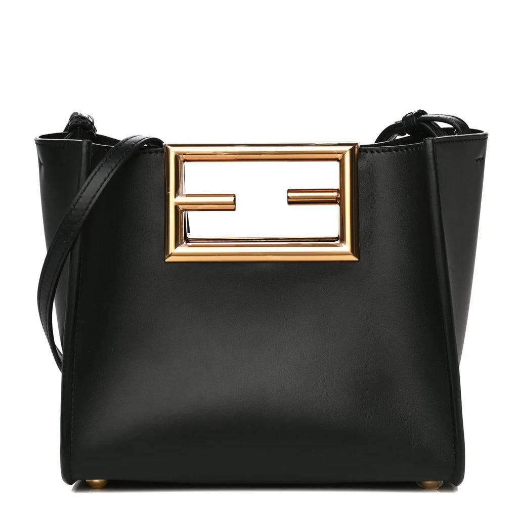 FENDI VITELO KING FENDI WAY CALFSKIN LEATHER LARGE TOTE BAG