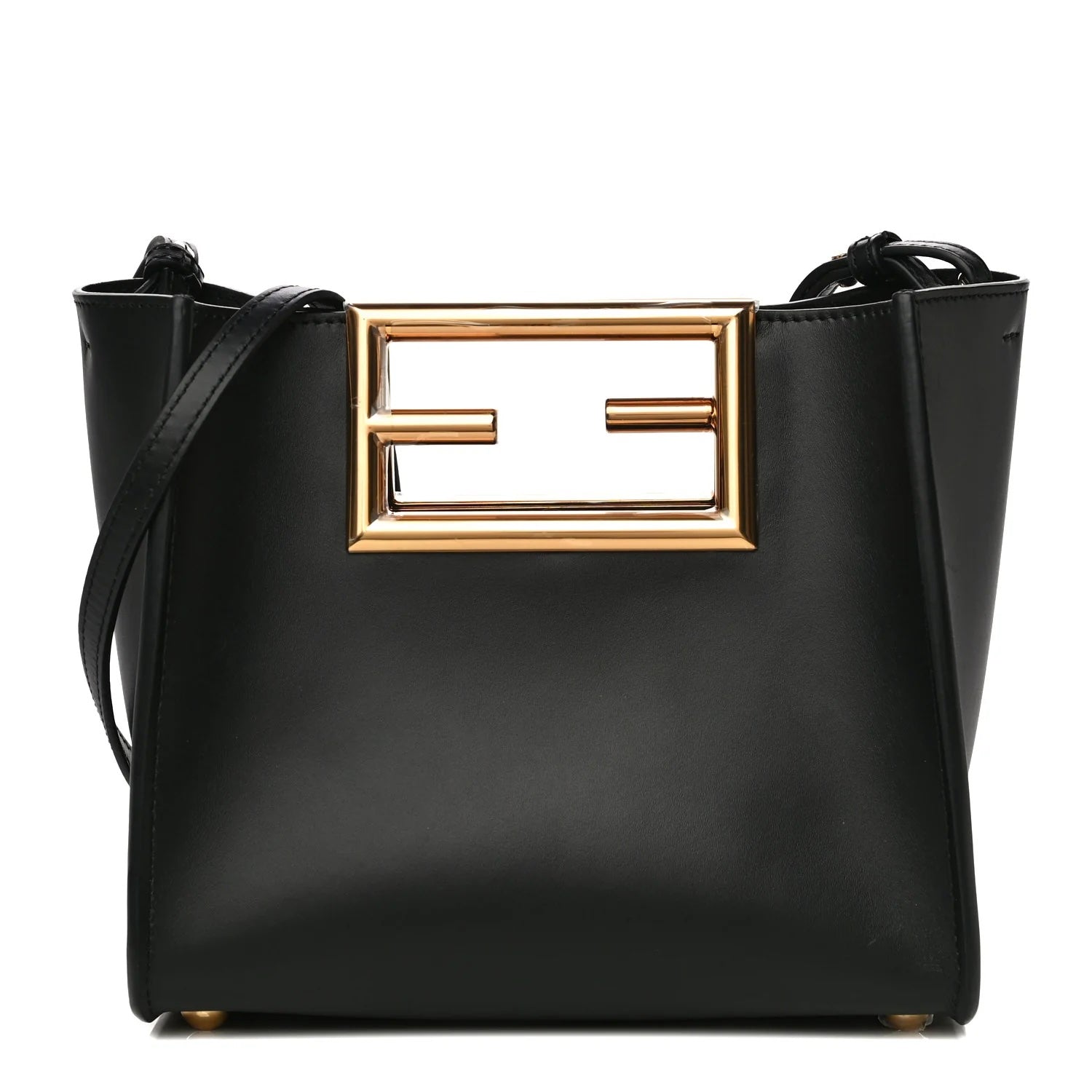 FENDI VITELO KING FENDI WAY CALFSKIN LEATHER LARGE TOTE BAG