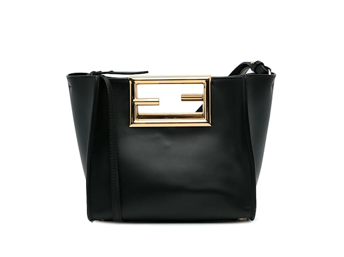 FENDI VITELO KING FENDI WAY CALFSKIN LEATHER LARGE TOTE BAG