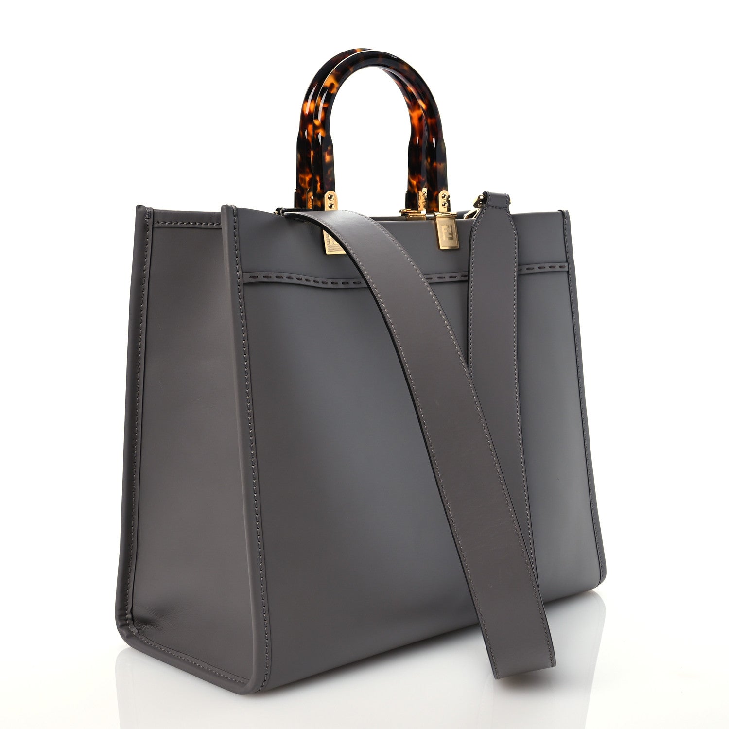 FENDI VITELLO KING FENDI SUNSHINE MEDIUM LEATHER SHOPPER TOTE BAG