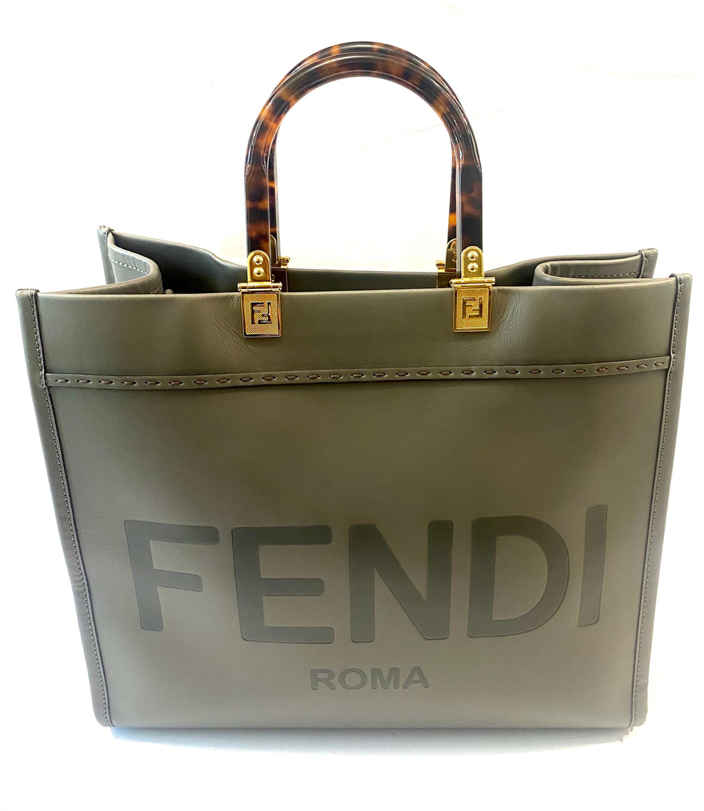 FENDI VITELLO KING FENDI SUNSHINE MEDIUM LEATHER SHOPPER TOTE BAG