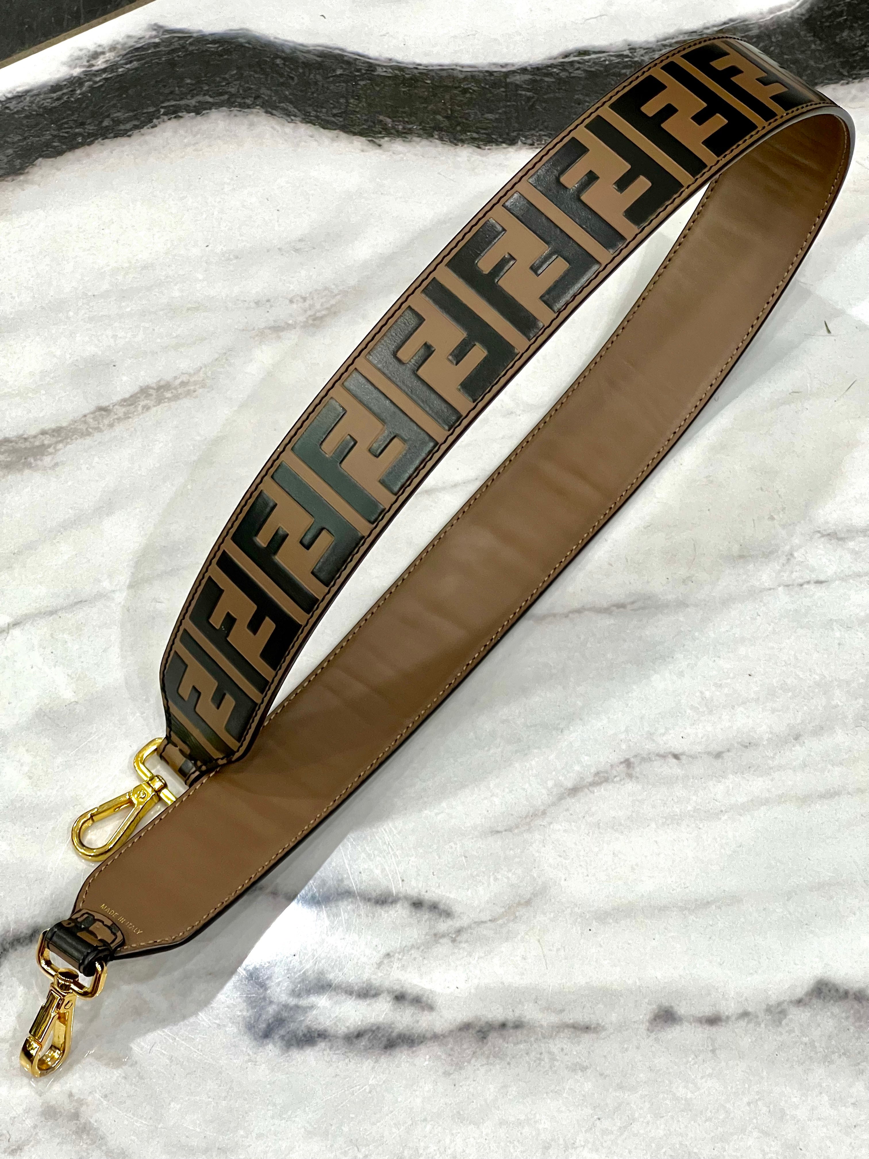 FENDI VITELLO ZUCCA FF BAG STRAP