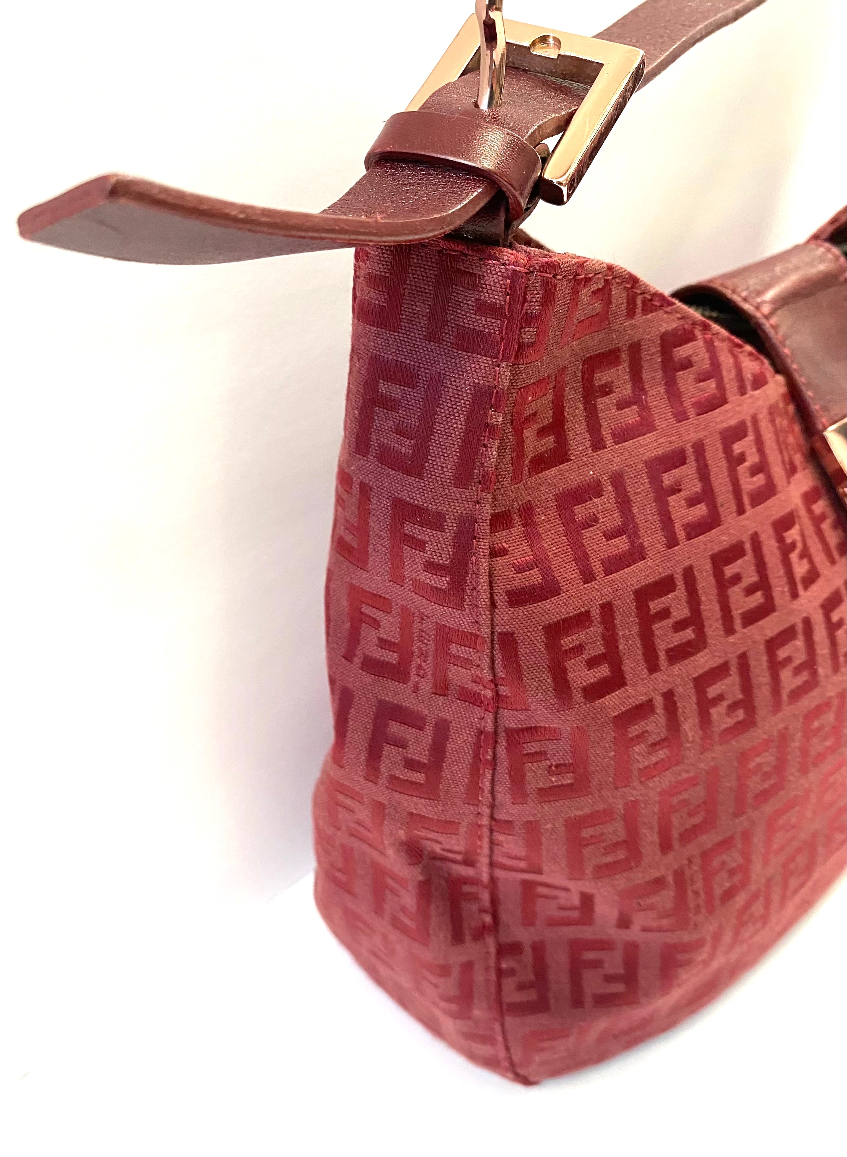 FENDI VINTAGE ZUCCHINO MAMA BAGUETTE SHOULDER BAG