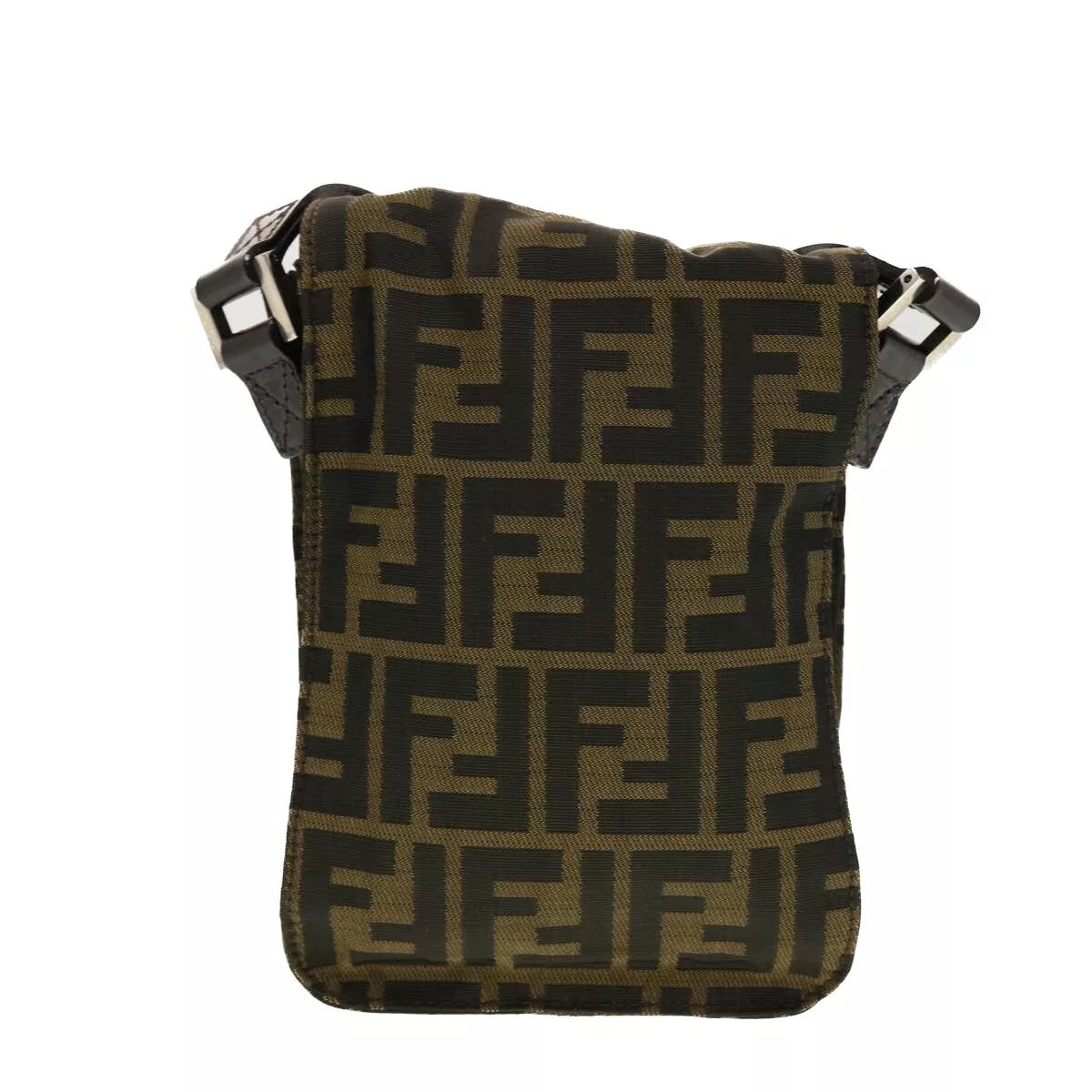 FENDI FF ZUCCA CANVAS MINI MESSENGER BAG