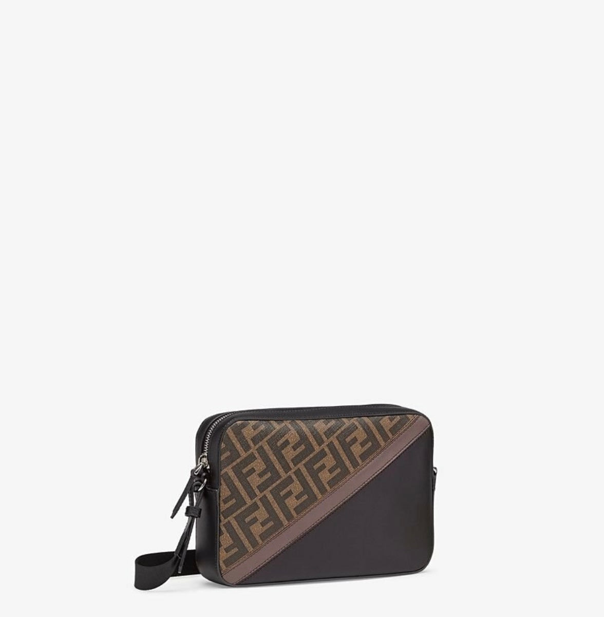 FENDI ZUCCA COATED CANVAS & LEATHER CAMERA BAG