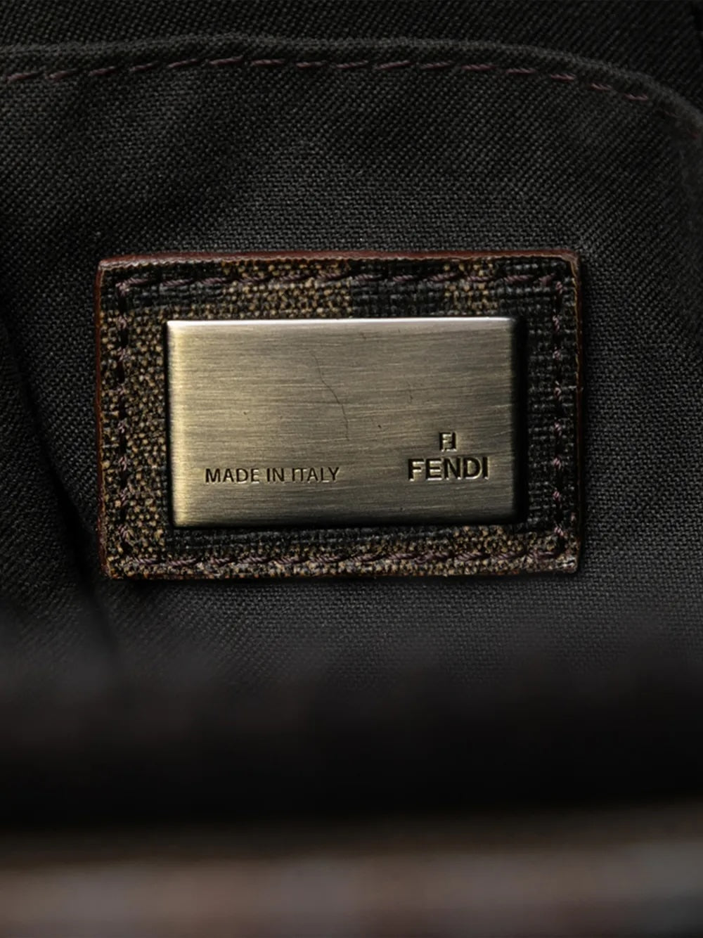 FENDI ZUCCA COATED CANVAS VERTICAL TOTE BAG
