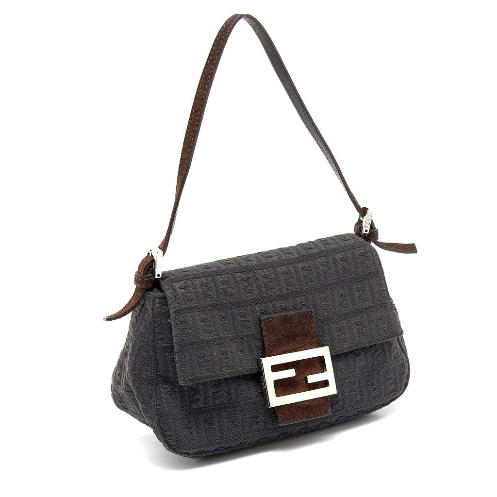 FENDI FF ZUCCHINO VINTAGE MINI BAGUETTE SHOULDER BAG