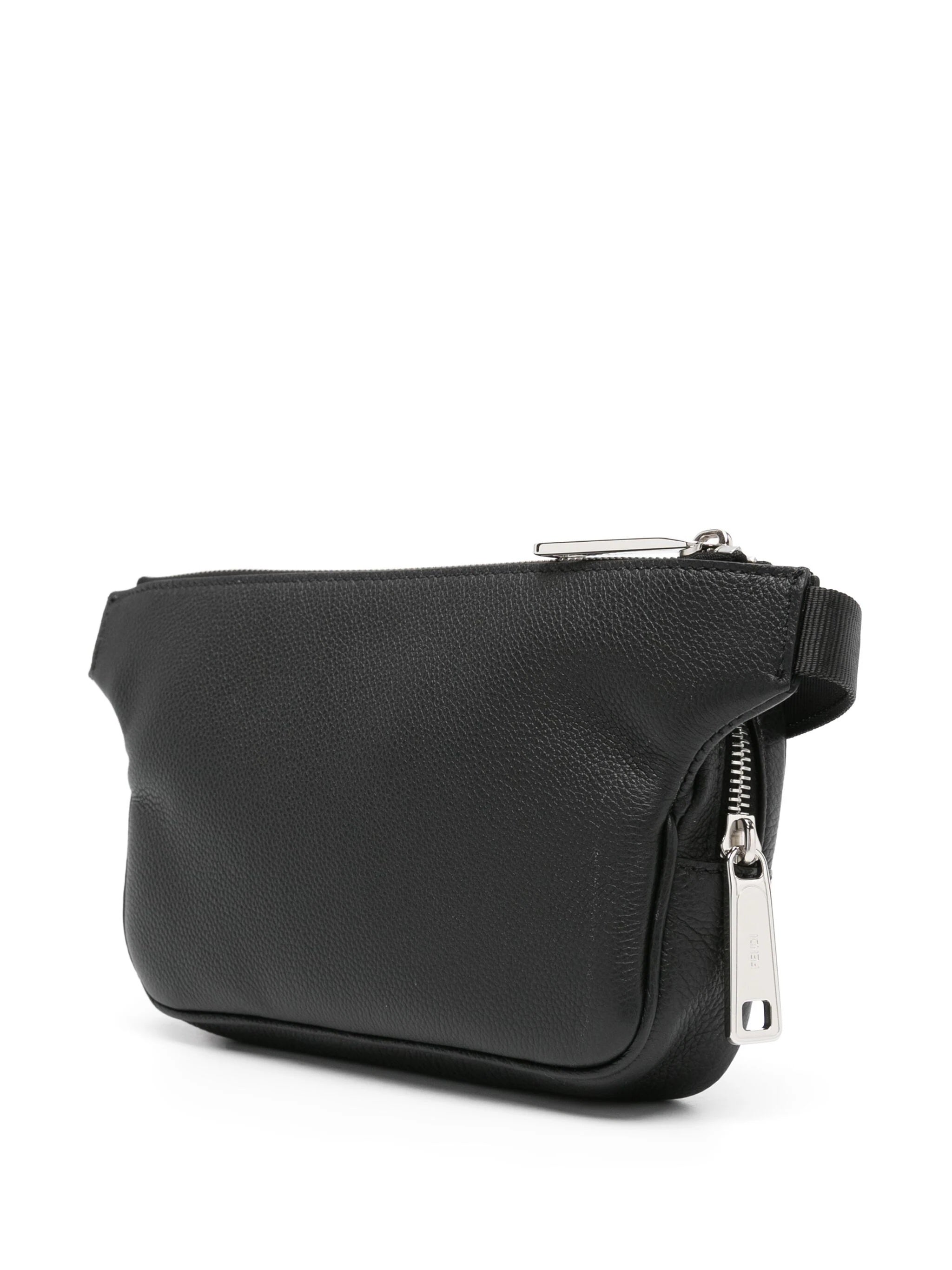 FENDI ROMA LOGO EMBOSSED LEATHER BELT BAG