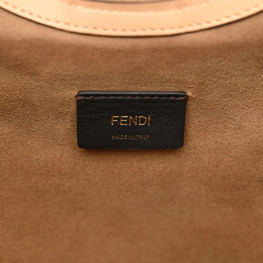 FENDI RUNWAY COLLECTION FF EMBOSSED CALFSKIN SHOPPER TOTE BAG
