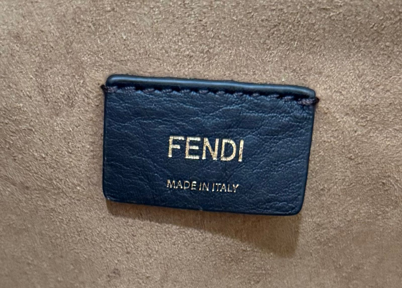 FENDI RUNWAY COLLECTION FF EMBOSSED CALFSKIN SHOPPER TOTE BAG