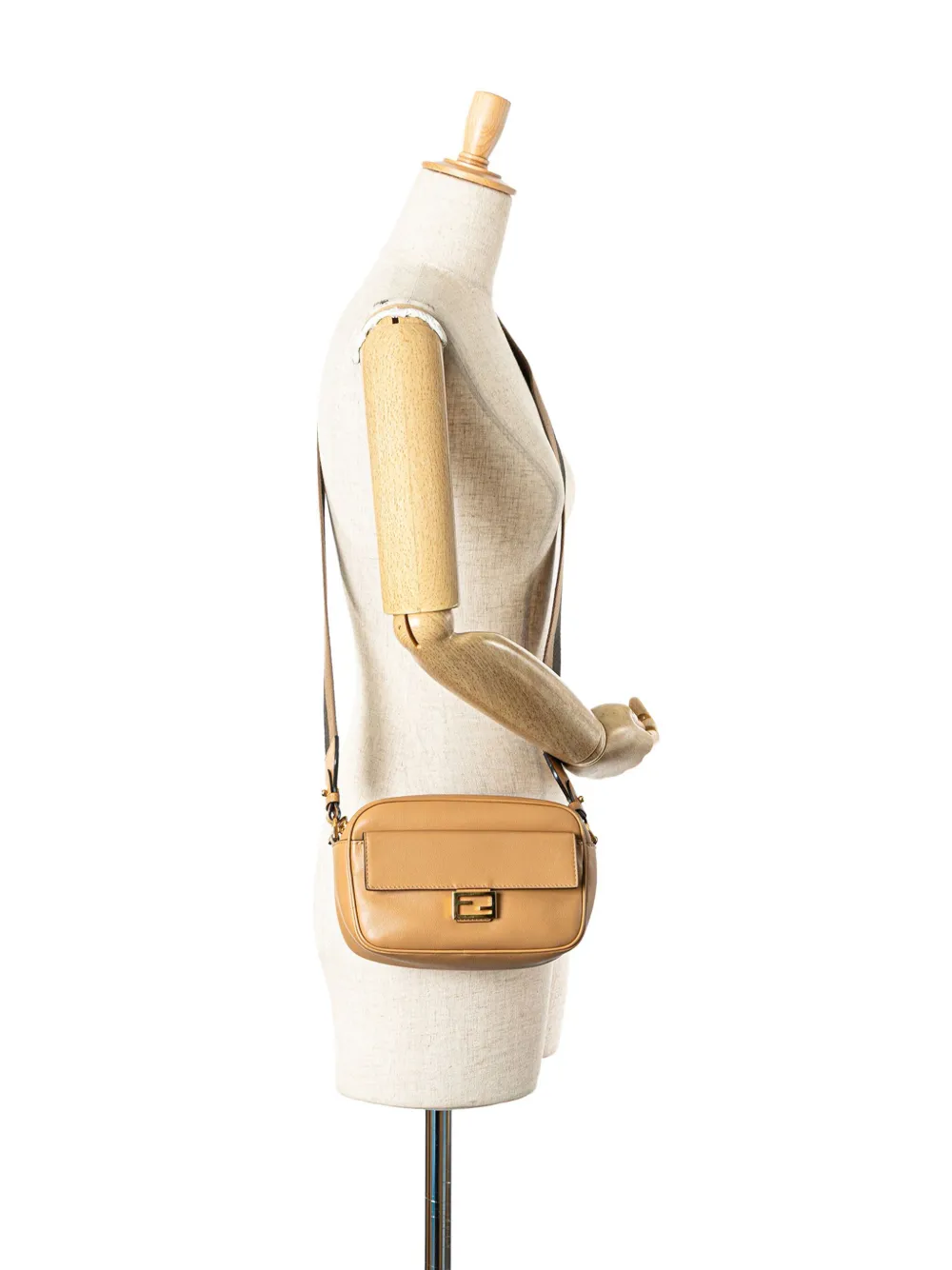 FENDI BAGUETTE CALFSKIN LEATHER SHOULDER BAG