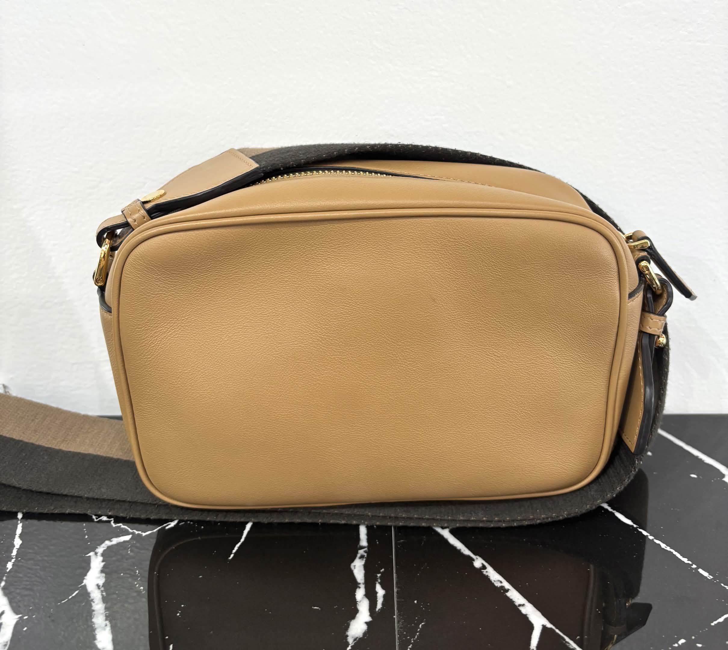 FENDI BAGUETTE CALFSKIN LEATHER SHOULDER BAG