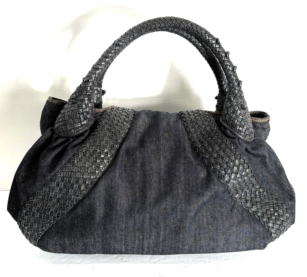 FENDI DENIM & LEATHER  SPY BAG